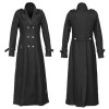 Women Gothic Style Military Black Wool Coat Women Long Coat 